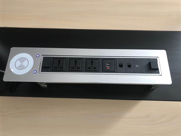 Hộp, ổ cắm âm bàn đa năng | Điện, mạng LAN, Tel, HDMI, VGA, USB, Audio, sạc không dây | Nắp mở điện